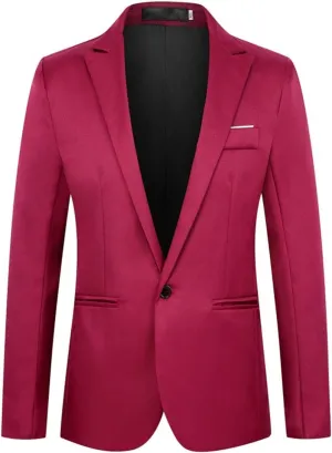 Mens Coat Casual Lightweight Blazers One Button Business Sports Jackets, Casual Blazers for Men, Dress Jacket
