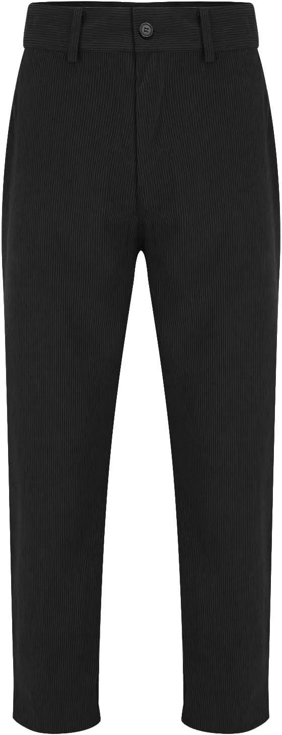 Mens Corduroy Dress Pants Straight Leg Flat Front Casual Chino Pants Fashion Low Rise Relaxed Fit Slacks with Pockets