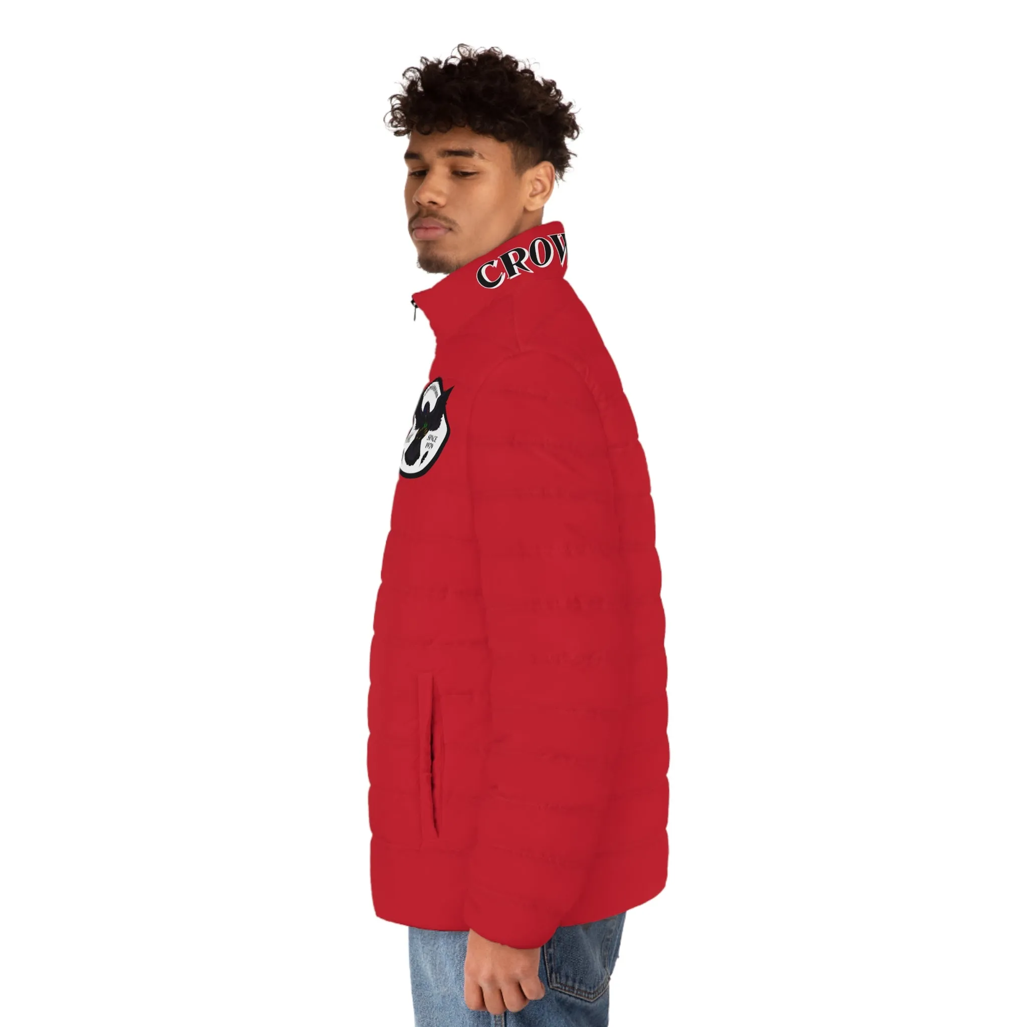 Men's CROWGODSHI Puffer Jacket, RED