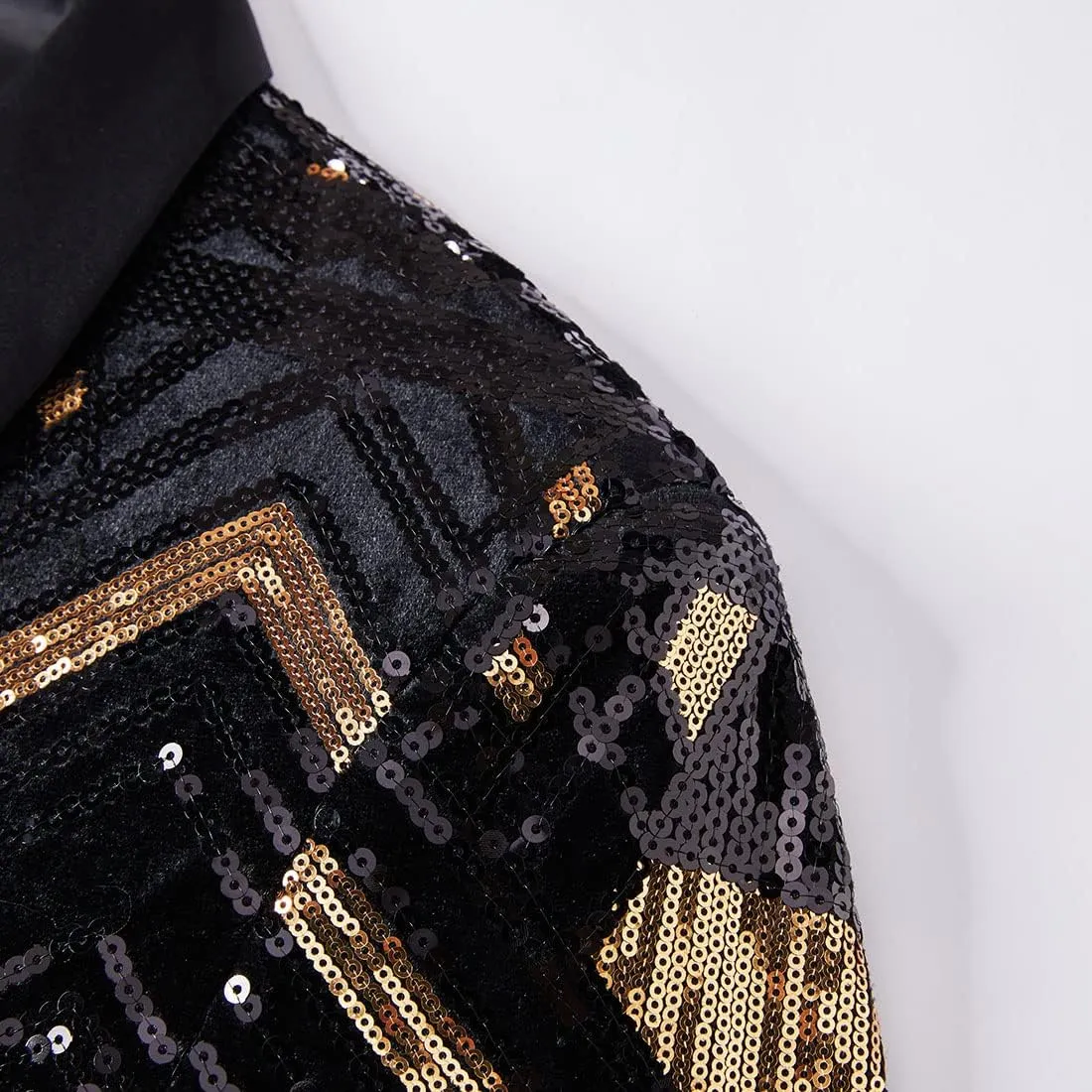 Men's Fashion Colorful Pattern Sequin Blazer Blazer