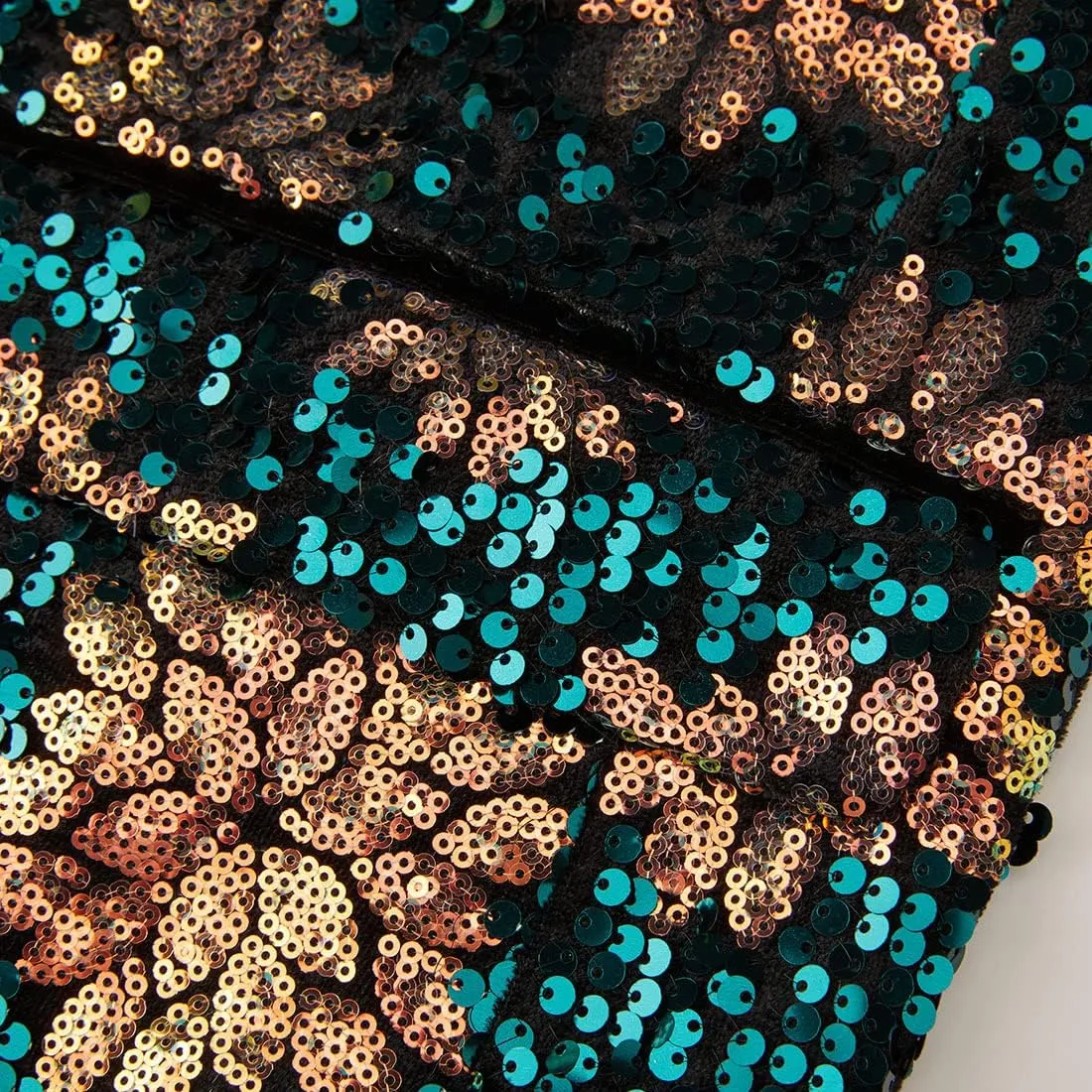 Men's Fashion Colorful Pattern Sequin Blazer Blazer