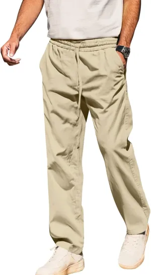 Men's Hip-hop Pants Breathable Linen Loose Casual Daily Sports Home Pants 2025