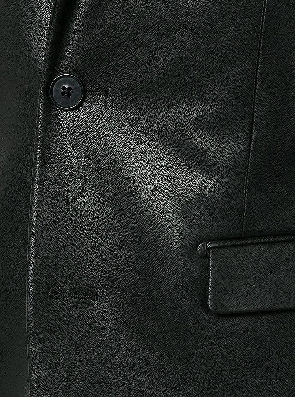 Men's Leather Blazer Coat | Classic Bonds Style Ultimate Leather Blazer for Men | Casual Blazer Jacket for Men