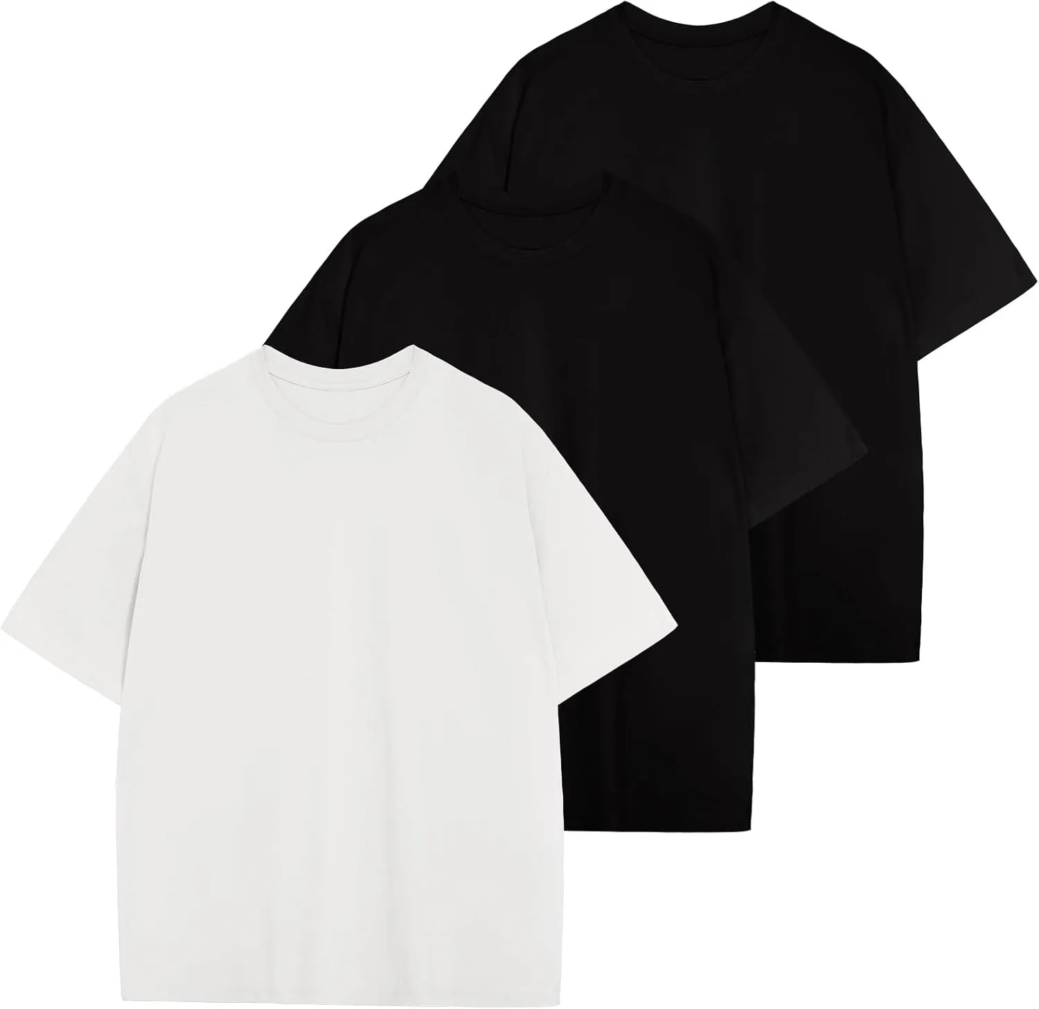 Men's Oversized T Shirts Lightweight Cooling Soft T-Shirt Short Sleeve Slick Casual Basic Crewneck Tee Shirt