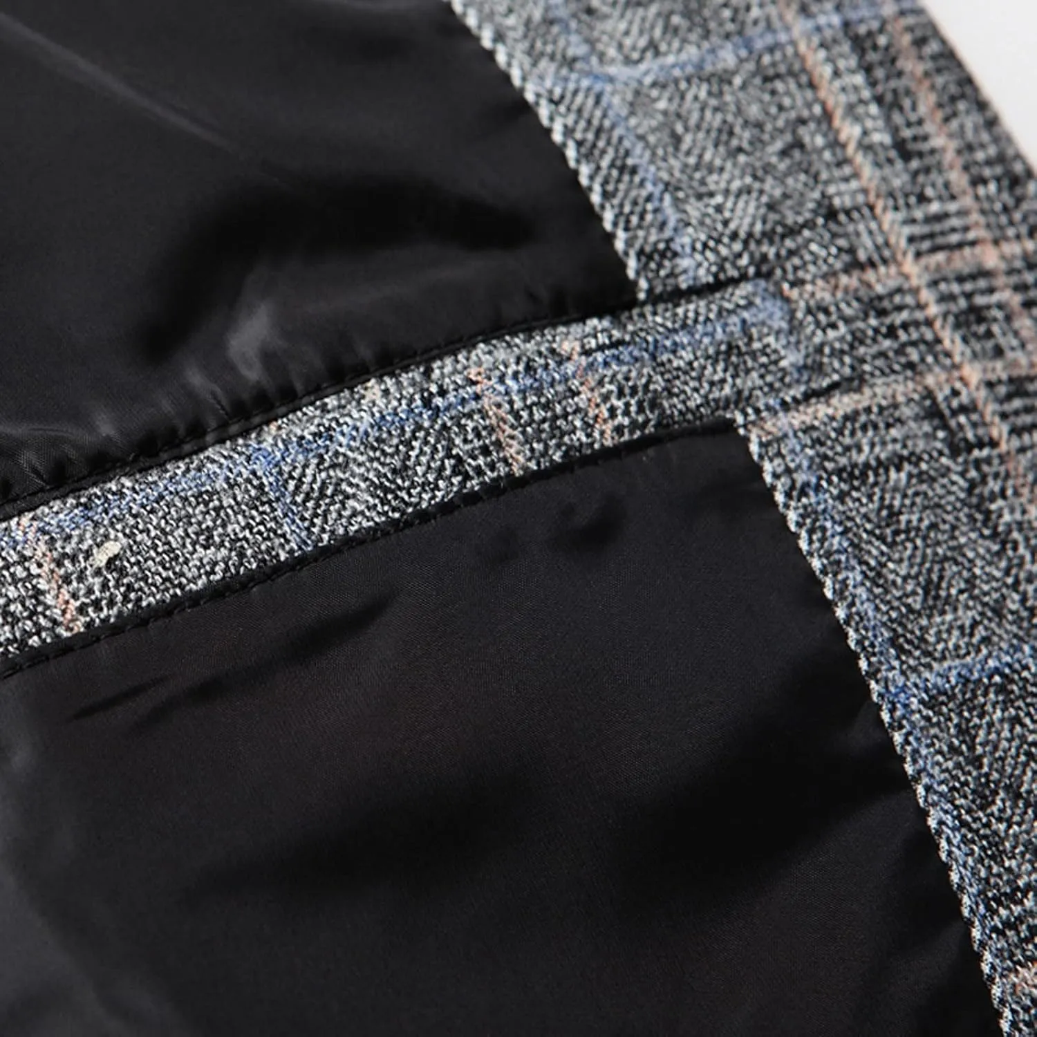 Mens Plaid Sport Coat Slim Classic Fit Two Button Checkered Blazer Lightweight Comfy Lapel Business Casual Daily Suit Jacket