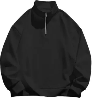 Mens Quarter Zip Up Pullover Lightweight Mock Neck Sweatshirt Casual Long Sleeve Shirt 1/4 Zip Pullover Mens 2024