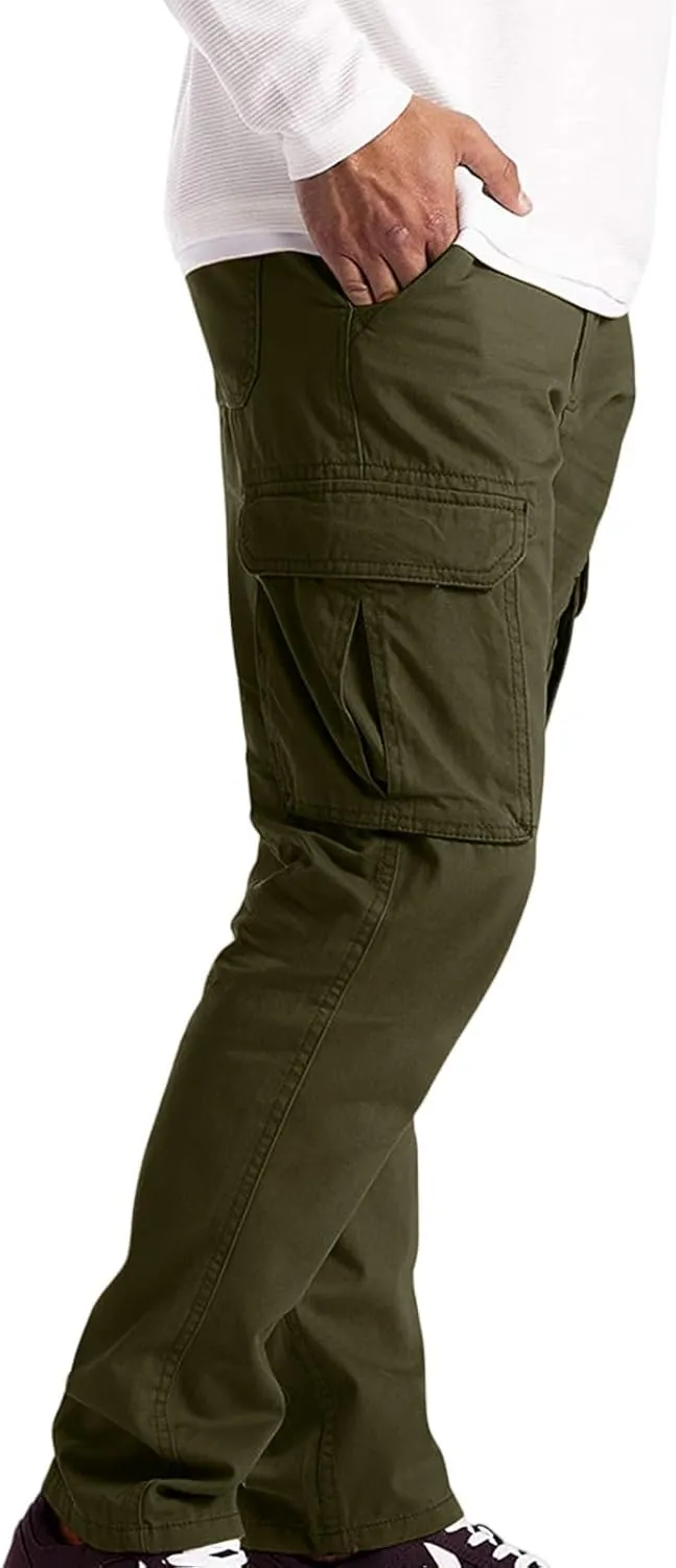 Men's Summer Multi-Pocket Cargo Pants Loose Straight Leg Pants