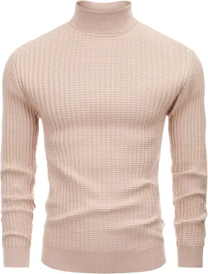 Men's Turtleneck Sweater Slim Fit Turtle Neck Sweater for Men Long Sleeve Pullover Sweater Thermal Sweater