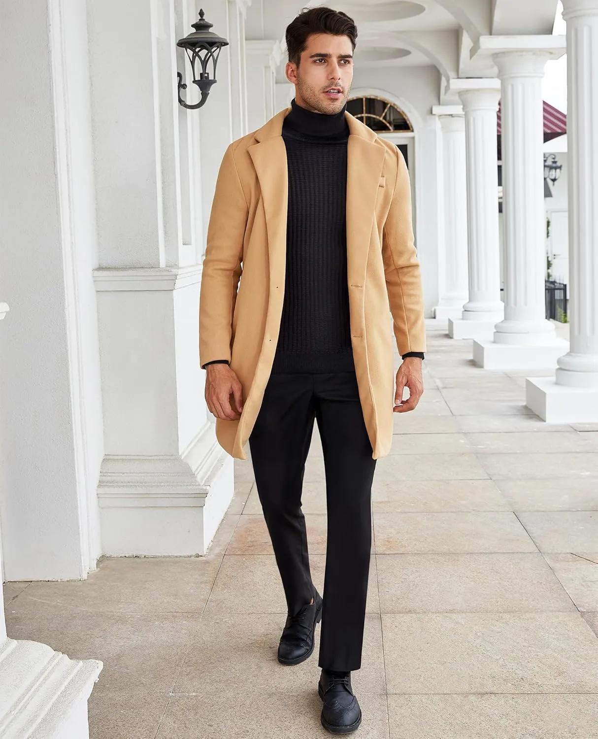 Men's Turtleneck Sweater Slim Fit Turtle Neck Sweater for Men Long Sleeve Pullover Sweater Thermal Sweater