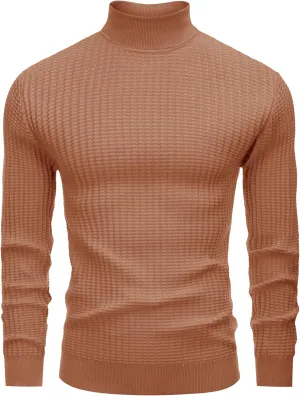 Men's Turtleneck Sweater Slim Fit Turtle Neck Sweater for Men Long Sleeve Pullover Sweater Thermal Sweater