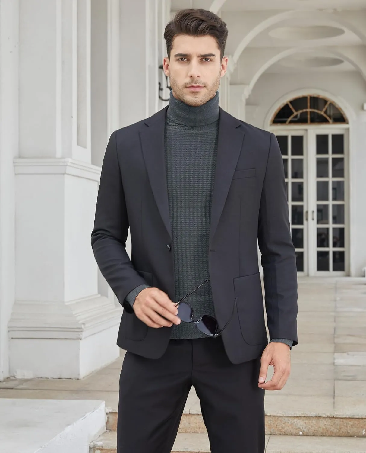 Men's Turtleneck Sweater Slim Fit Turtle Neck Sweater for Men Long Sleeve Pullover Sweater Thermal Sweater