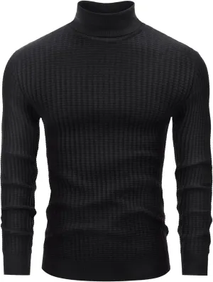 Men's Turtleneck Sweater Slim Fit Turtle Neck Sweater for Men Long Sleeve Pullover Sweater Thermal Sweater