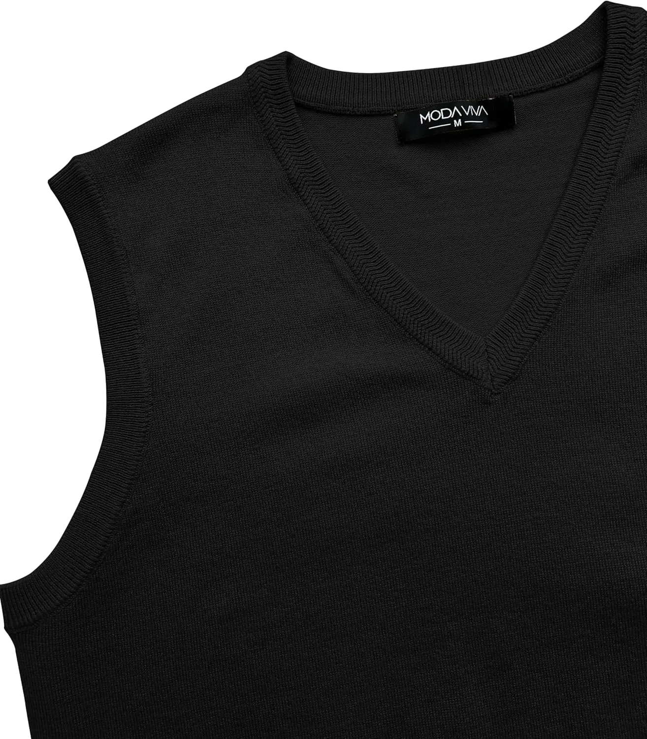 Men's V-Neck Sweater Vest Wool Blend Knitted Sleeveless Pullover Sweater Vests
