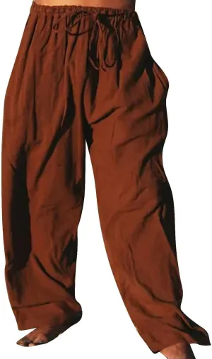 Mens Wide Leg Drawstring Pants Loose Linen Summer Beach Vacation Pants Lightweight Elastic Waist Yoga Lounge Trousers