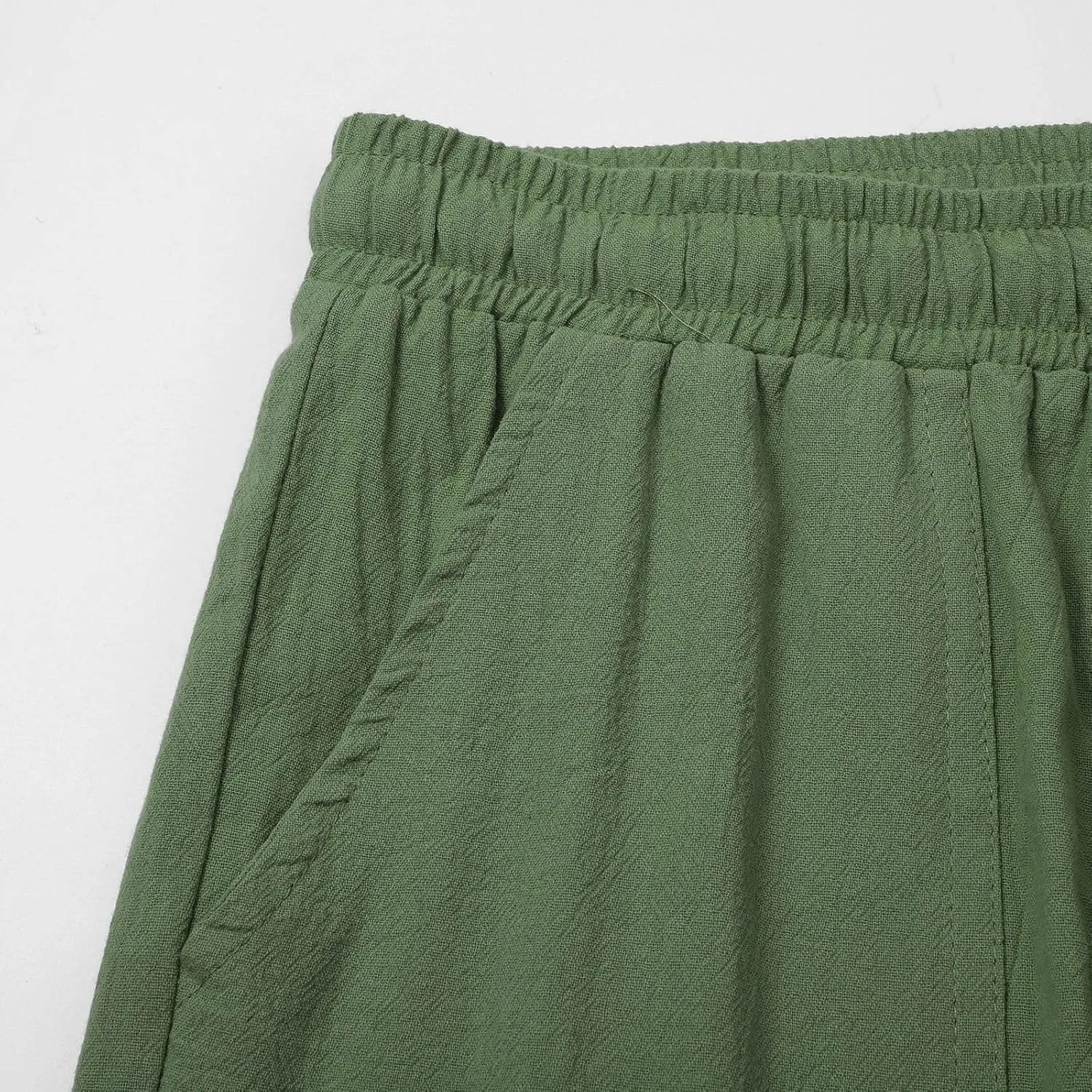 Mens Wide Leg Drawstring Pants Loose Linen Summer Beach Vacation Pants Lightweight Elastic Waist Yoga Lounge Trousers