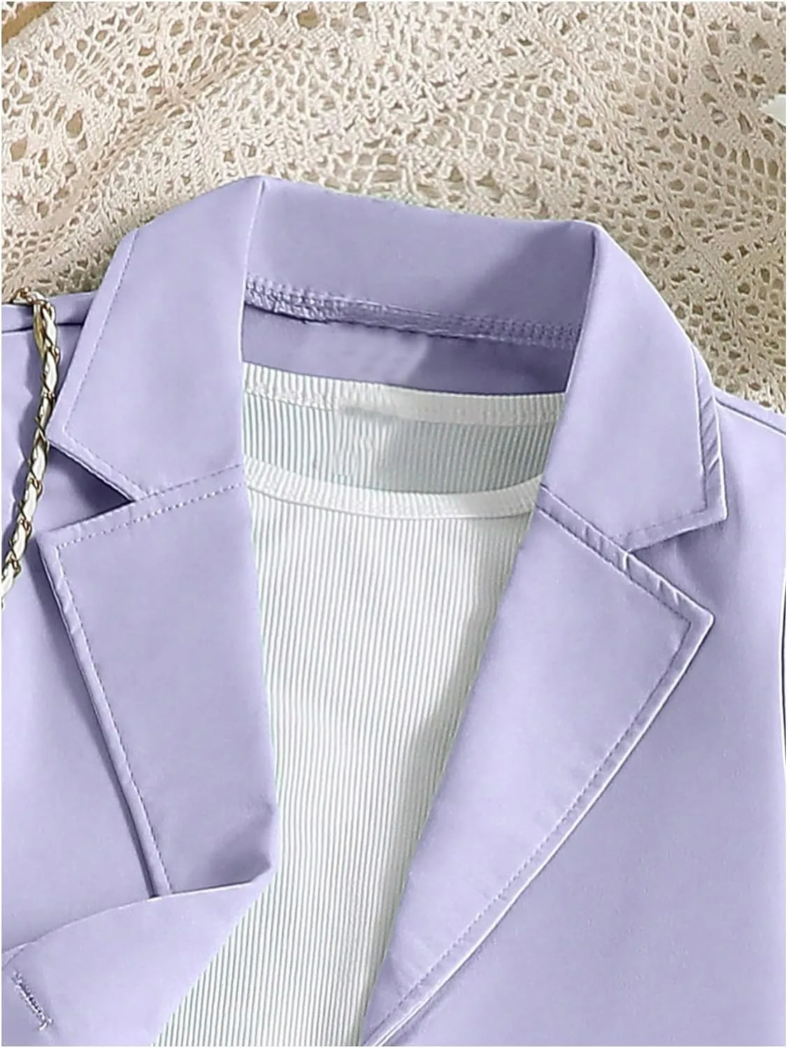 Milumia Girl's 3 Piece Outfits Long Sleeve Tee Shirt and Blazer Vest with Pants