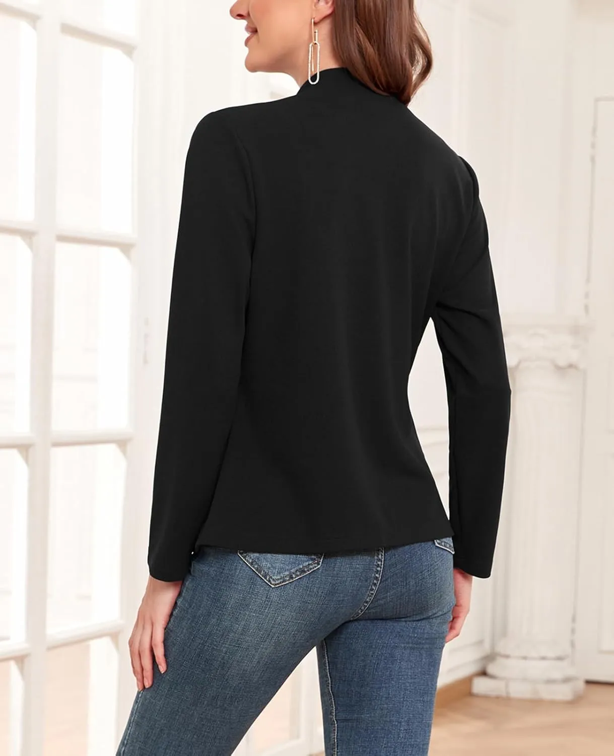 MINTLIMIT Women's Casual Blazer Long Sleeve Open Front Business Work Office Blazer Jacket with Pockets 2025
