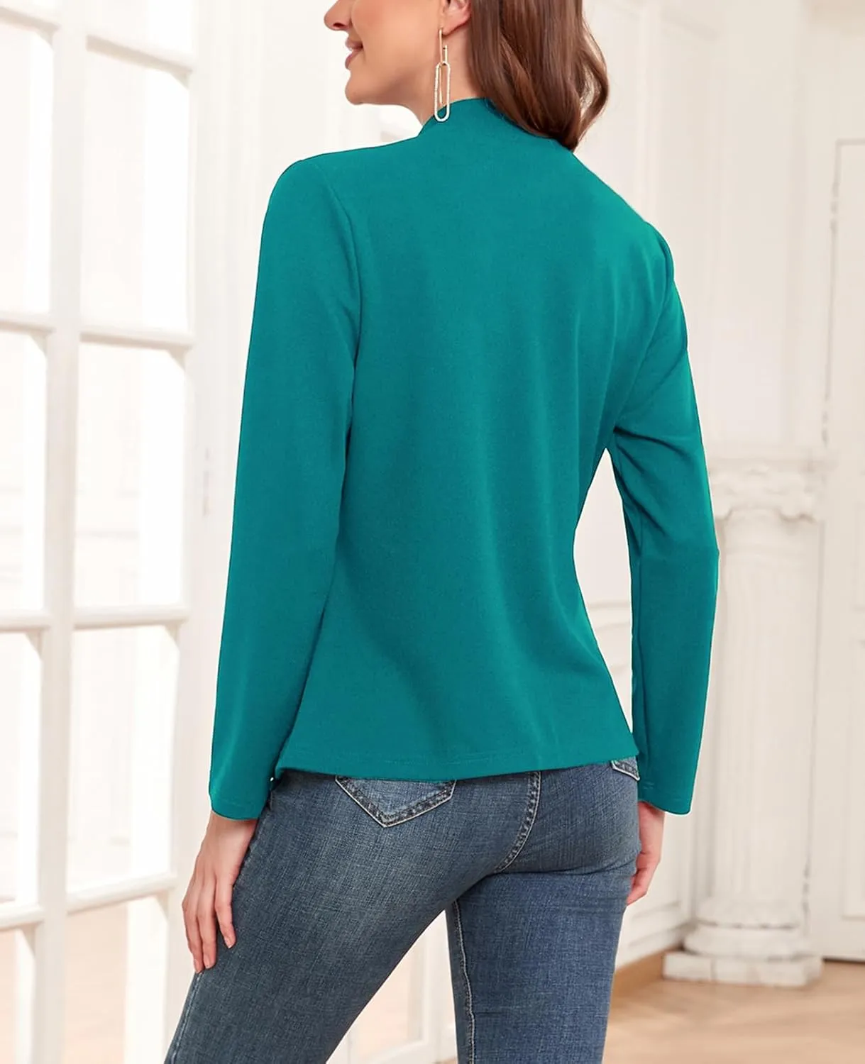 MINTLIMIT Women's Casual Blazer Long Sleeve Open Front Business Work Office Blazer Jacket with Pockets 2025