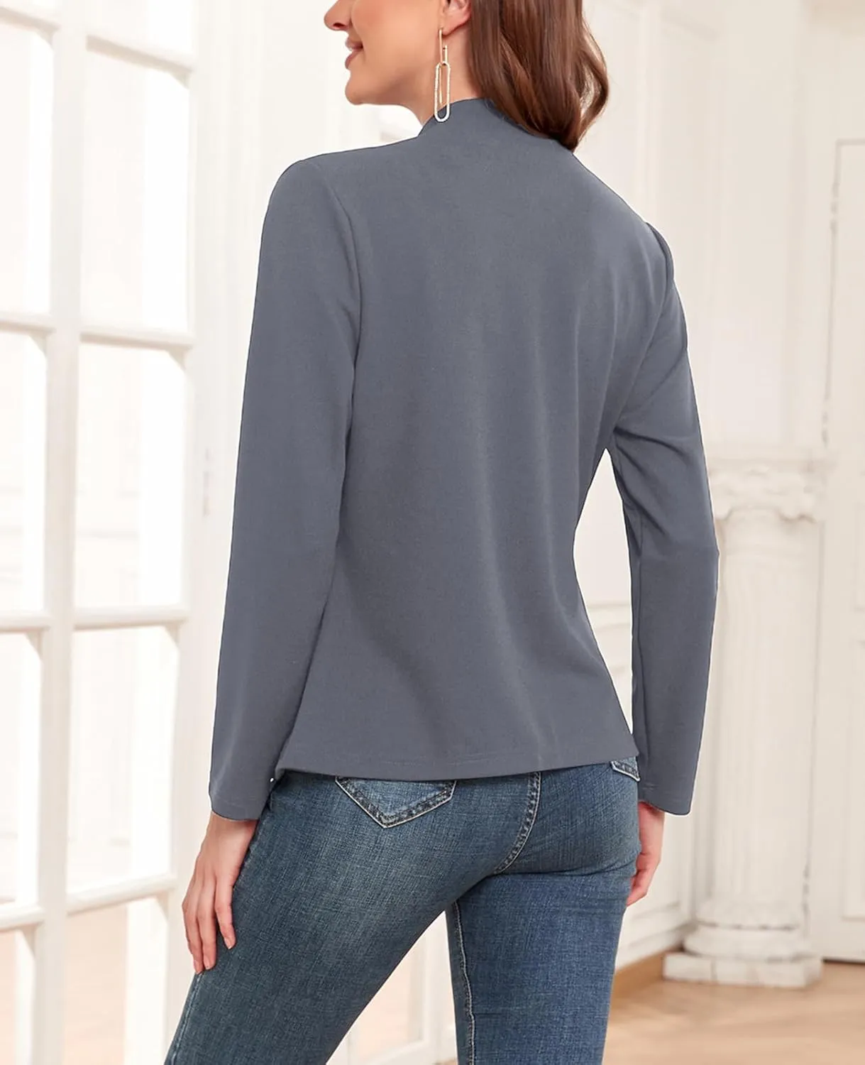 MINTLIMIT Women's Casual Blazer Long Sleeve Open Front Business Work Office Blazer Jacket with Pockets 2025
