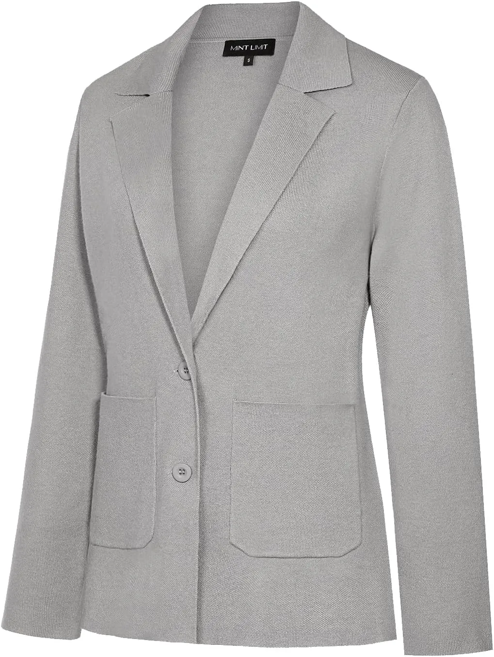 MINTLIMIT Women's Sweater Blazer Long Sleeve Lapel Button Blazers Casual Work Office Cardigan Suit Jacket with Pockets