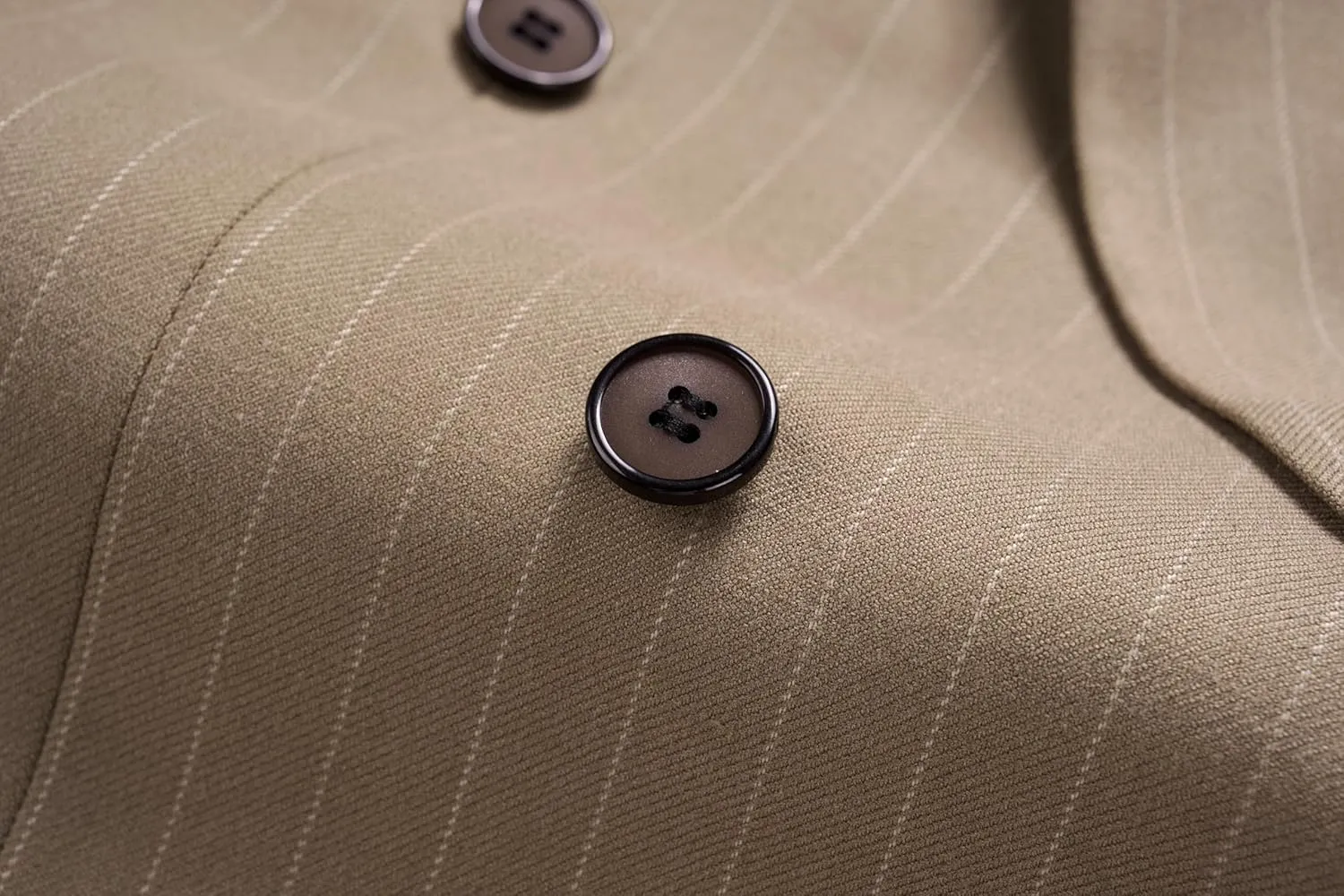 MOGU Mens Double Breasted Pinstripe Suit 2 Piece Slim Fit Tuxedo Formal Jacket and Pants for Business Wedding Prom