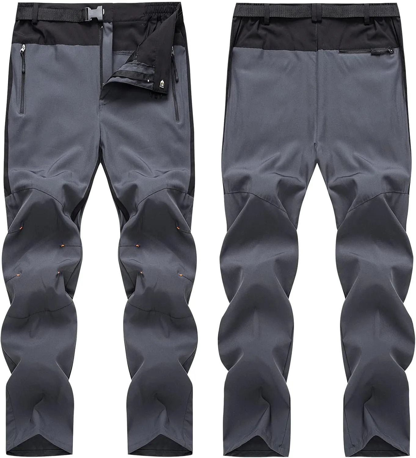 Muscularfit Men Joggers Pants Casual Cotton Buckle Zipper Straight Legs Big and Tall Stretch Breathable Outdoor Sweatpants
