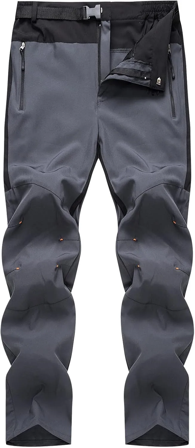 Muscularfit Men Joggers Pants Casual Cotton Buckle Zipper Straight Legs Big and Tall Stretch Breathable Outdoor Sweatpants