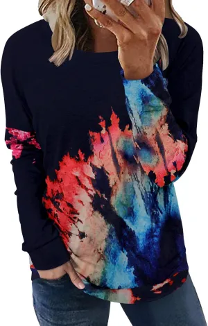 onlypuff Women's Pocket Shirt Graphic Tunic Tops Sweatshirts
