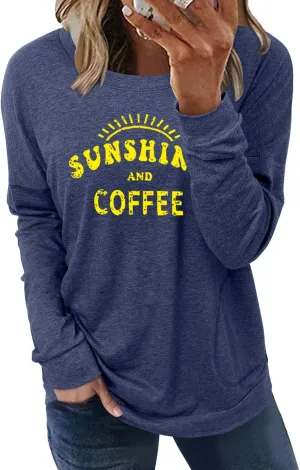 onlypuff Women's Pocket Shirt Graphic Tunic Tops Sweatshirts