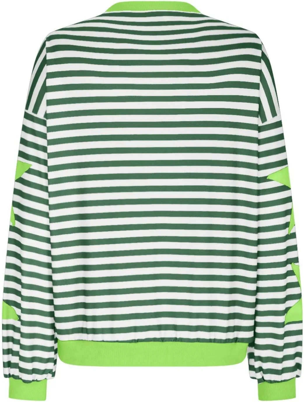 Oversized Sweatshirt for Women 2024 Fall Crewneck Star Striped Top Long Sleeve Preppy Y2K Hoodies Lightweight