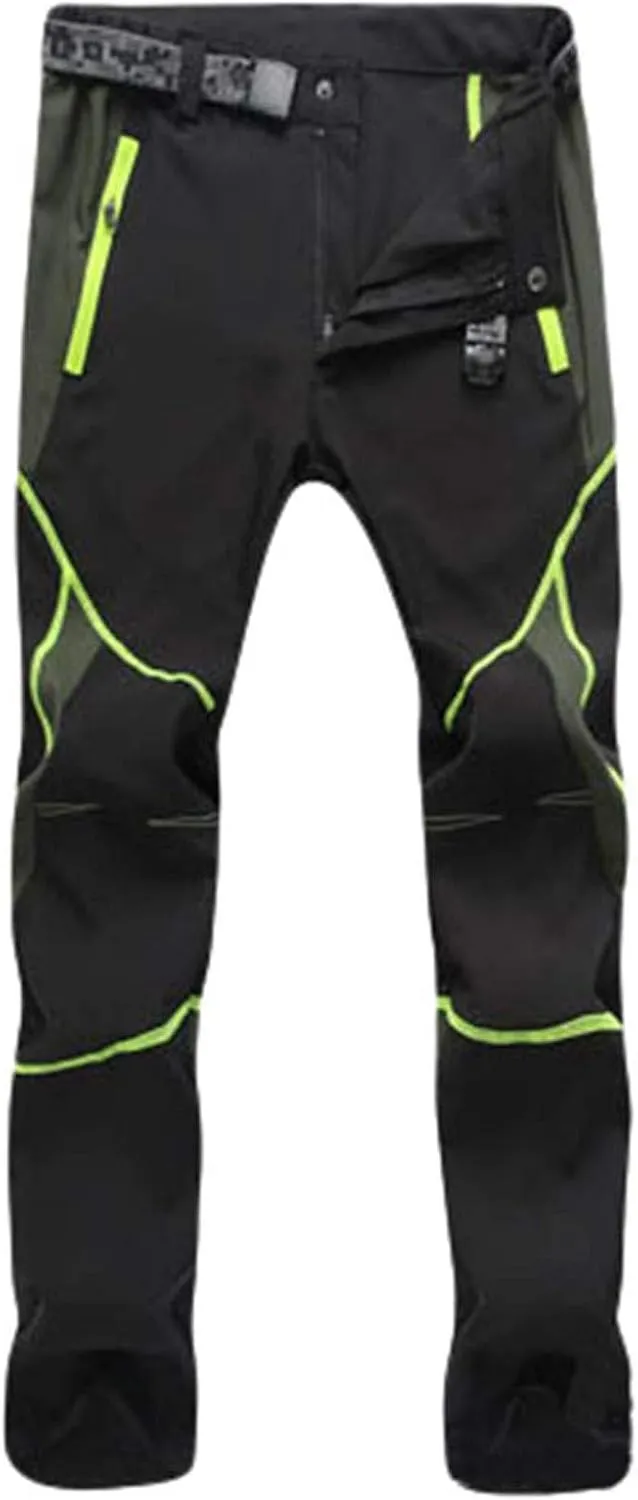 Pants For Men Mens Waterproof Pants Splice Windproof Trousers Casual Softshell Outdoor Hiking Trousers Cargo Pants