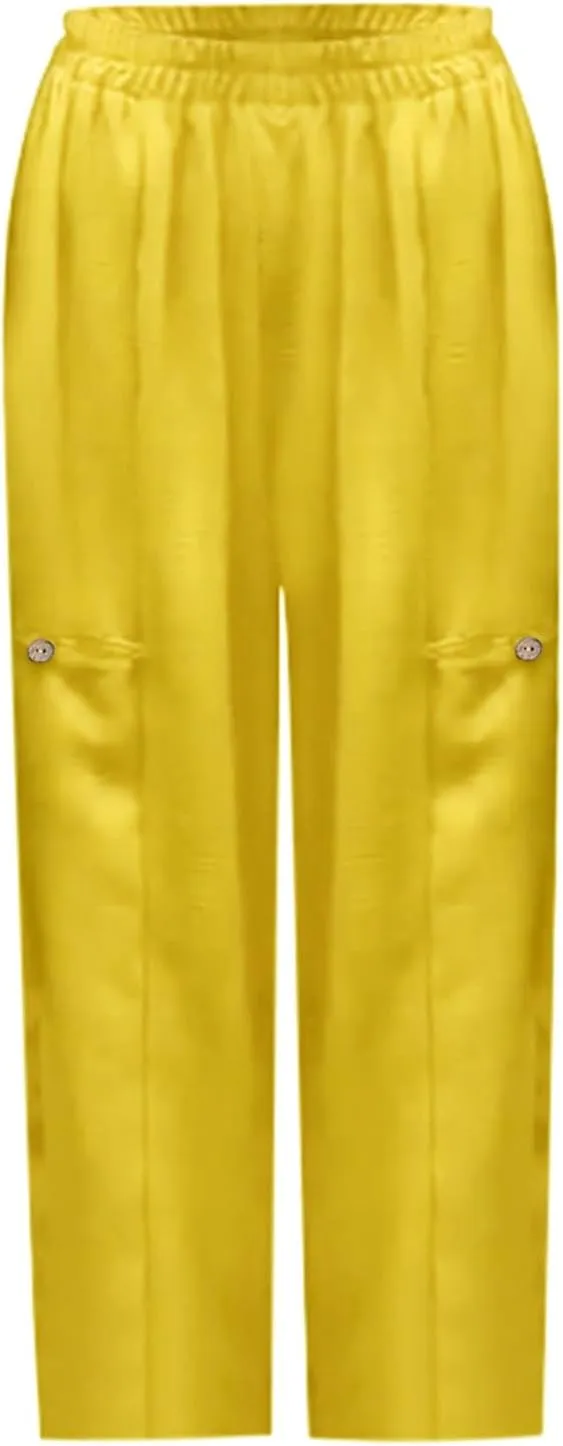 Pants Linen Women Summer Cotton Linen Summer Pant Womens Lightweight Cotton Trousers for Summer