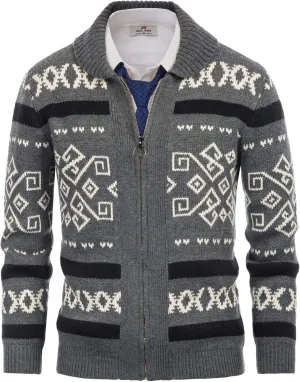 PJ Paul Jones Men's Casual Curling Sweater Cardigans Button Down Knitted Sweater