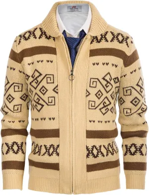 PJ Paul Jones Men's Casual Curling Sweater Cardigans Button Down Knitted Sweater