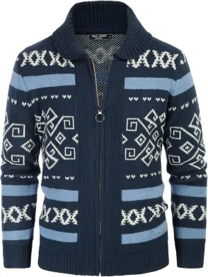 PJ Paul Jones Men's Casual Curling Sweater Cardigans Button Down Knitted Sweater
