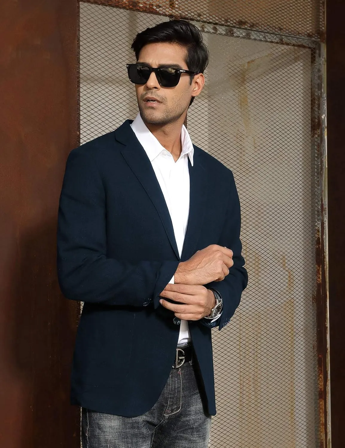 PJ Paul Jones Men's Slim Fit Lightweight Linen Jacket Tailored Blazer Sport Coat
