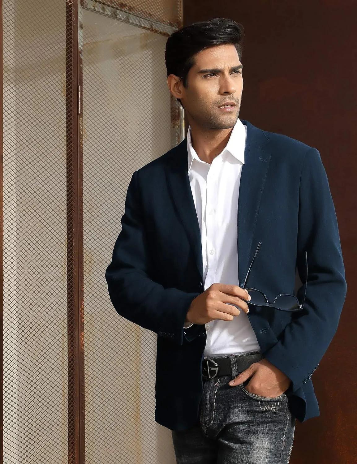 PJ Paul Jones Men's Slim Fit Lightweight Linen Jacket Tailored Blazer Sport Coat