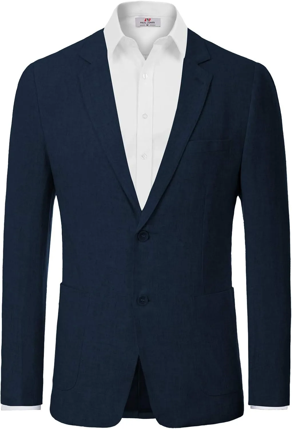 PJ Paul Jones Men's Slim Fit Lightweight Linen Jacket Tailored Blazer Sport Coat