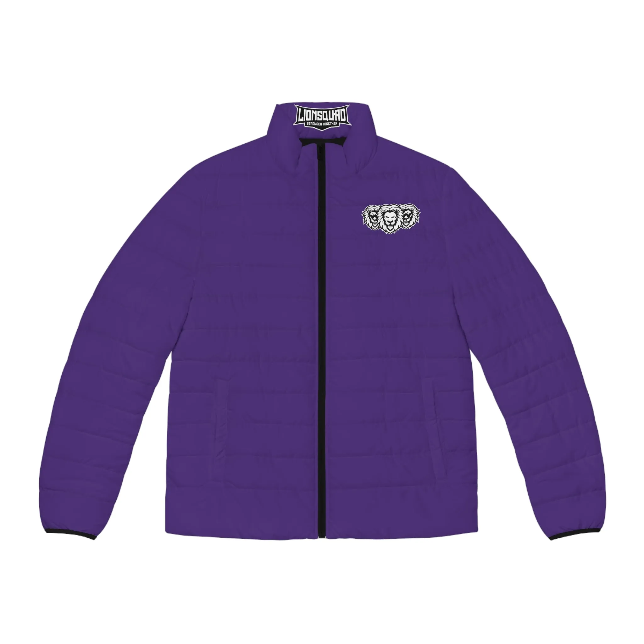 Purple "LIONSQUAD" Men's Puffer Jacket