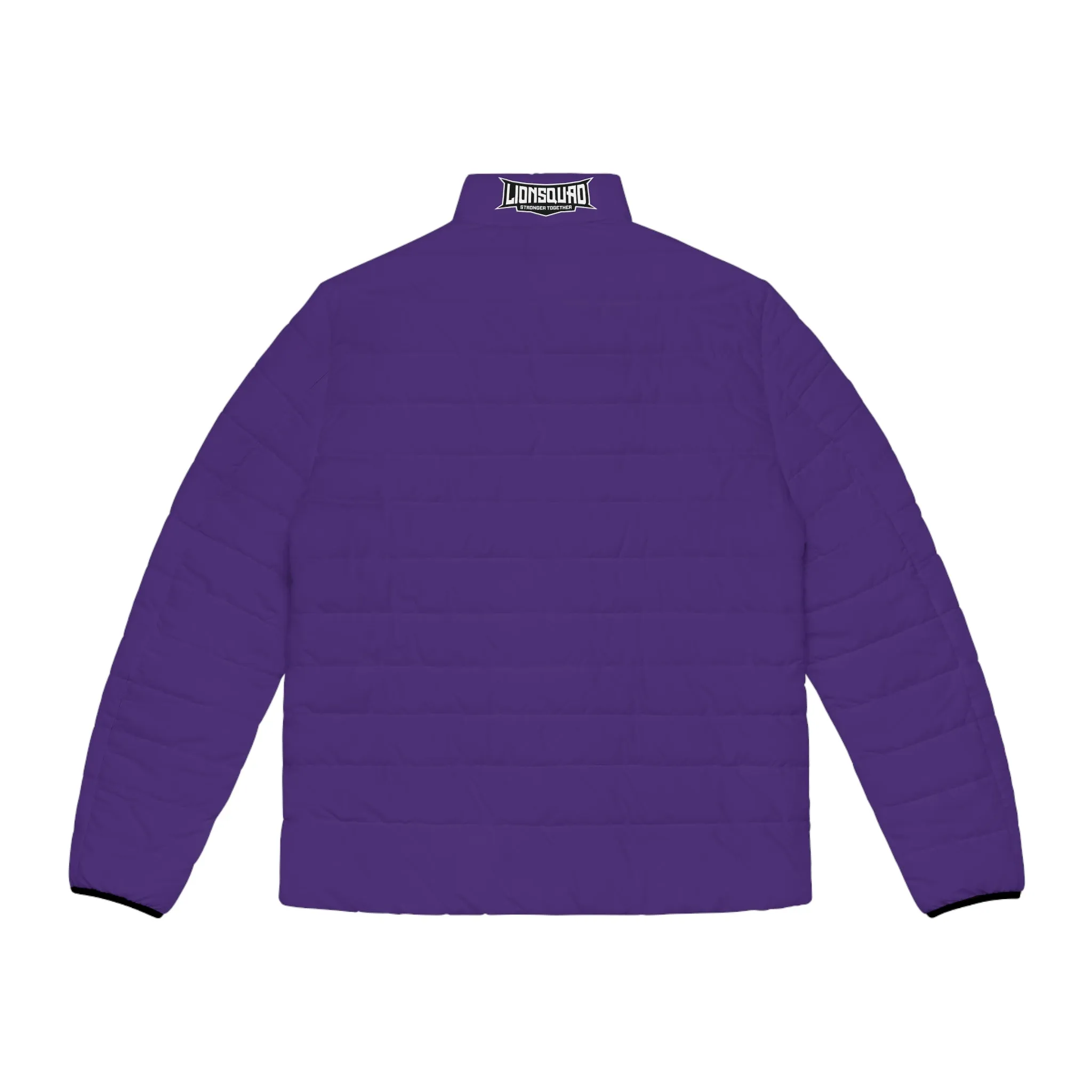 Purple "LIONSQUAD" Men's Puffer Jacket