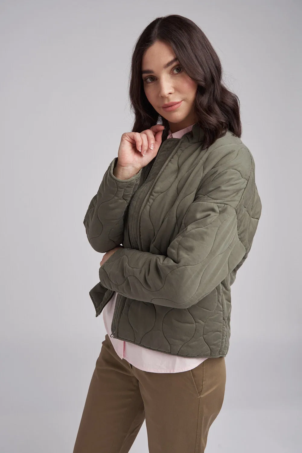 Quilted Jacket | Khaki