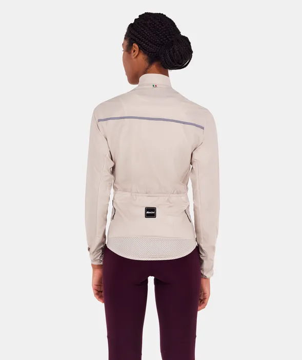 RTR Packable Men's Wind Jacket Cappuccino by Santini