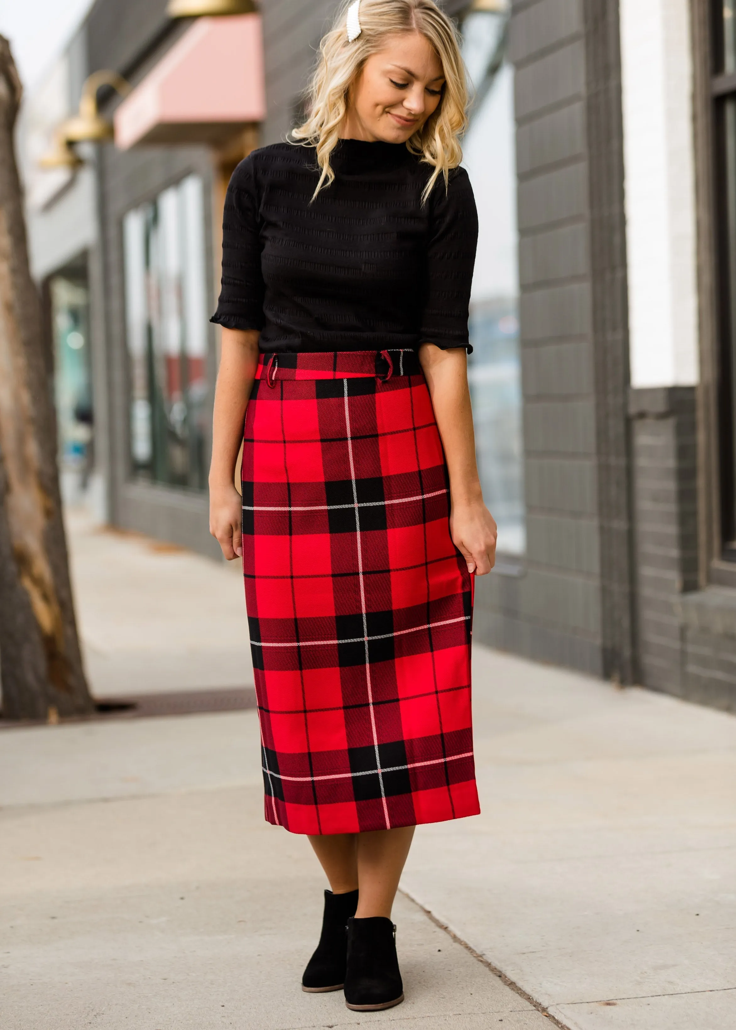 Ruffle Hem Ribbed Knit Top - FINAL SALE