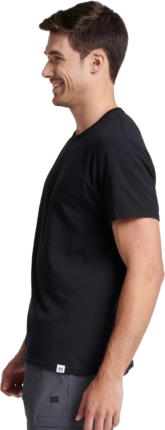 Russell Athletic Men's Dri-Power Cotton Blend Short Sleeve Tees, Moisture Wicking, Odor Protection, UPF 30 , Sizes S-4x
