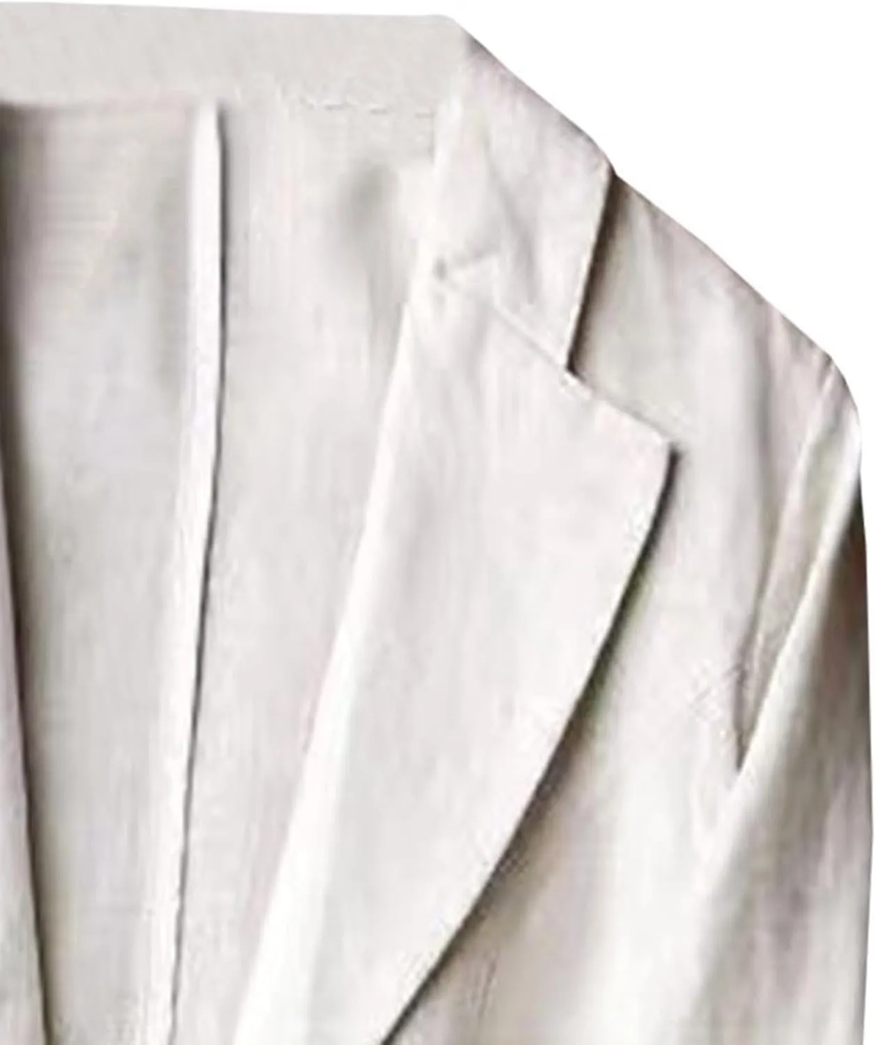 SOMTHRON Women's Casual Linen Blazer 3/4 Sleeve One Button Lapel Lightweight Work Office Dressy Suit Jacket