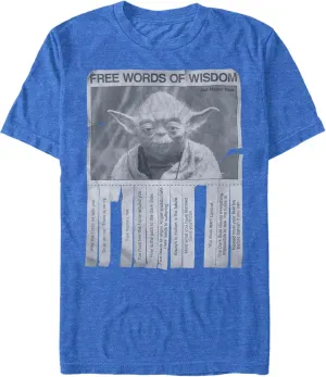 Star Wars Young Men's Words of Wisdom T-Shirt