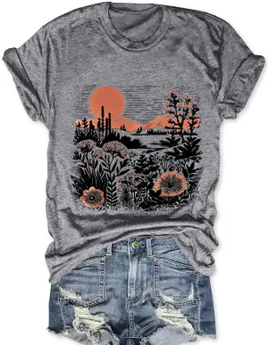 Sunflower Shirts for Women Faith Graphic Tees Short Sleeve Loose Fit Butterfly Teen Girls T Shirt Summer Tops