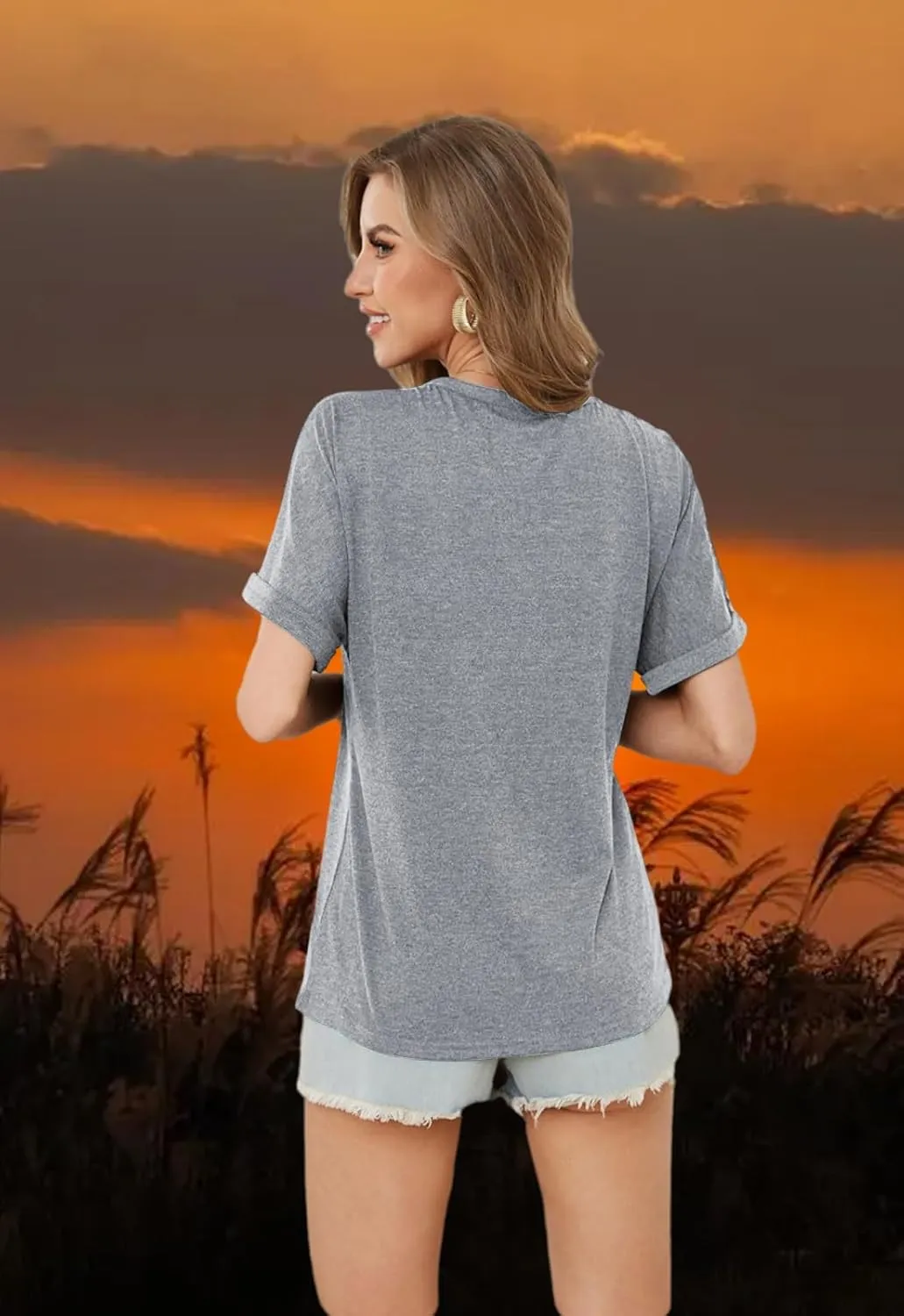 Sunflower Shirts for Women Faith Graphic Tees Short Sleeve Loose Fit Butterfly Teen Girls T Shirt Summer Tops
