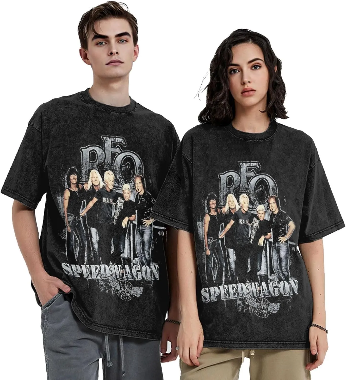 T-Shirt Men's Cotton Oversized for Unisex Short Sleeve Crew Neck Loose Tops