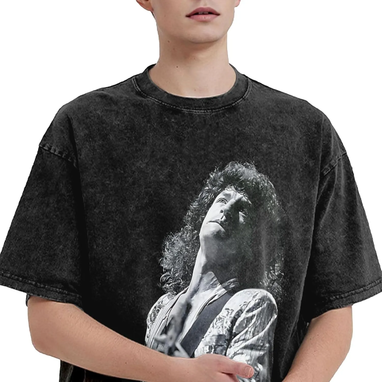 T-Shirt Men's Cotton Oversized for Unisex Short Sleeve Crew Neck Loose Tops